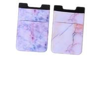 Hemobllo Lot de 2 Porte-Cartes Adhésifs Marbre Rouge et Violet, Support de Téléphone Créatif, Multifonction, Adhésif Puissant, Format Standard, Compatible Téléphone Portable, Pochette