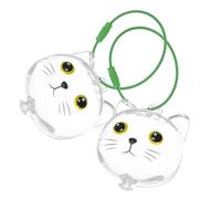 Hemobllo Lot de 2 Porte-Clés Transparents pour Poils de Chat Capsules de Rangement Souvenirs Pendentif Moustaches Collectionneur Pratique pour Poils D’Animaux Perdus Accessoire