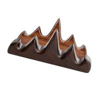 Hemobllo Lot de 2 Porte-Pinceaux en Bois Massif Support pour Pinceaux de Calligraphie Rouge et Noir Repose-Pinceau Multifonction pour Stylo D’Écriture Maison Bureau et École Design 5