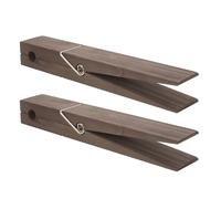 Hemobllo Lot de 2 Porte-Serviettes Rustiques en Bois 30X4X5 CM Pinces à Linge Géantes Murales pour Salle de Bain Crochet Décoratif Polyvalent pour Serviettes et Buanderie