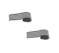 Hemobllo Lot de 2 Rubans Rayés Noirs Et Blancs à Bords Renforcés - Ruban Décoratif Style Ferme pour Emballage, Décoration Intérieure Et Loisirs Créatifs