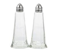 Hemobllo Lot de 2 Salières en Verre Couvercle Perforé en Inox, Saupoudreuses Multifonctions pour Poivre et Sel, Petit Format la Cuisine et Restauration, Accessoire Pratique