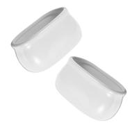 Hemobllo Lot De 2 Set De Porte-sachets De Thé Et Plat à Sucre Blanc Pur En Porcelaine, Compartiments Multiusage, Robuste Et Lisse, Pour Maison, Bureau Et Traiteur