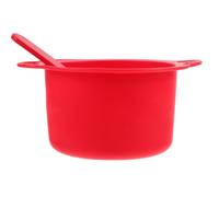 Hemobllo Lot de 2 sets de Bols en Silicone Rouge 400 Ml pour Chauffe-Cire Dépilatoire Résistants à Haute Température avec Bâtonnets Mélangeurs Réutilisables pour Épilation Réutilisable