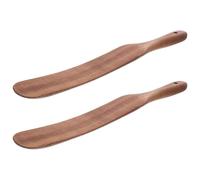 Hemobllo Lot de 2 Spatules en Bois D’acacia 33x4 Cm Racloir Levain Étaloir à Gâteau Spatule à Confiture Ustensiles Cuisine Polyvalents pour Pâtisserie et Tartinage Compatibles Poêles