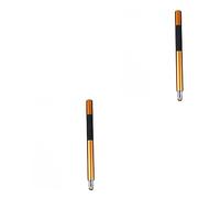 Hemobllo Lot De 2 Stylets Capacitifs Universels 2 en 1 pour Écrans Tactiles Pointe en Fibre Pointe Disque pour Tablettes Téléphones Dorés