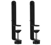 Hemobllo Lot de 2 Supports de Bureau en Acier au Carbone pour Panneaux Perforés Supports Verticaux Noirs pour Organiseur Mural Accessoires Bureau Gaming Séparation et Optimisation D’Espace