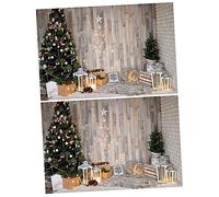 Hemobllo Lot de 2 Toiles de Fond Artificielles pour Sapin de Noël 1 5 X 90 Cm pour Photo Accessoires Muraux 3D Effet Froissé Et sans Couture