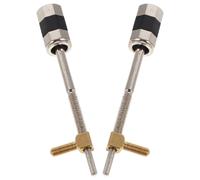 Hemobllo Lot de 2 Vis de Fixation d'Archet de Violon en Métal Blanc-Cuivre 61 MM pour Archets 4/4 et 3/4 Pièces de Réparation Professionnelles pour Violoniste Accessoire Solide pour