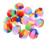 Hemobllo Lot de 20 Balles pour Chat en Peluche Arc-en-Ciel, Interactif pour Chatons et Chats, Stimule L'intérêt et Favorise Le Jeu Actif