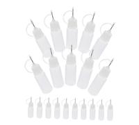 Hemobllo Lot de 20 Bouteilles Compressibles à Pointe Aiguille 10Ml pour Colle Peinture et DIY Applicateurs pour Artisanat Bouteilles Souples en Plastique