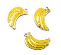 Hemobllo Lot de 20 Breloques Pendentifs Banane en Alliage Jaune Accessoires DIY pour Bracelets Colliers et Porte-Clés Décoration Créative pour Fabrication de Bijoux Artisanaux