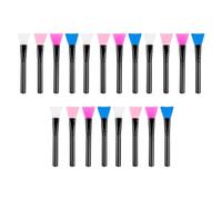 Hemobllo Lot de 20 Brosses en Silicone pour Masque Facial Applicateurs Doux et Réutilisables Couleurs Blanc Rose Fuchsia Bleu Spatules Précises pour Soins Visage Nettoyage Rapide
