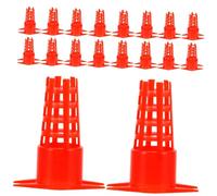 Hemobllo Lot de 20 Cages D’élevage en Plastique pour Reine des Abeilles, Matériel Apicole Léger et Portable, Protection Cellulaire Double Pointe pour Élevage en Ruche, Outils Apiculteur