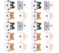 Hemobllo Lot de 20 Cartes de Vœux Animaux de Dessin Animé, Mini Format, Papier Cartonné Épais, Notes Créatives pour Anniversaire, Cartes de Remerciement et Occasions Style Style Aléatoire