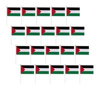 Hemobllo Lot de 20 Drapeaux à Main Palestine en Polyester 20x28cm, Drapeaux Palestiniens D'extérieur Portables pour Clubs Sportifs et Fêtes