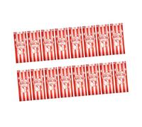 Hemobllo Lot de 20 Paquet en Papier à Popcorn Pliables et Anti-graisse Rouges, Faciles à Ranger, pour Fêtes D'anniversaire et Décorations Festives