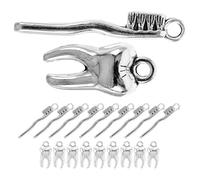 Hemobllo Lot de 20 Pendentifs de Dents et Brosses à Dents 3D Réalistes Apprêts pour Création de Bijoux DIY Breloques pour Colliers et Bracelets Accessoires pour Fête et Présent