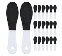 Hemobllo Lot de 20 Râpes à Pieds Exfoliantes Double Face en Plastique Antidérapant pour Callosités Peau Rugueuse et Fissures - Outil de Soin des Pieds pour Massage et Usage