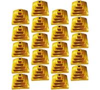 Hemobllo Lot de 20 Socles de Table en Plastique Doré, Supports Universels pour Mâts de Drapeau, Pratiques et Portables pour Décoration de Bureau et Fête