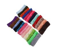 Hemobllo Lot De 24 Bandeaux Élastiques Pour Bébés Filles, Bandeaux Au Crochet Multicolores, Tissu Polyester Doux, Extensibles Et Confortables, Accessoires Pour Nourrissons Et Tout-petits