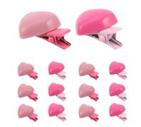 Hemobllo Lot de 24 Mini Pinces à Cheveux de Cœur, Métal, Couleurs Rose et Rose Foncé, Accessoires Polyvalents pour Filles, Coiffure Frange et Mèches Rebelles, Décoration Festive