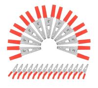 Hemobllo Lot de 24 Pinces Crocodiles Électriques à Ressort Poignée Isolée Rouge, Pinces de Batterie Compactes pour Test Électrique, Outils de Serrage Polyvalents pour Câbles et Fils, Usage