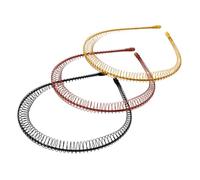 Hemobllo Lot De 3 Bandeaux Antidérapants De Vague De Taille Moyenne, En Fer Robuste, Unisexes, Invisibles, Pour Sport Et Usage Quotidien