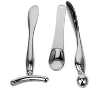 Hemobllo Lot de 3 Bâtonnets de Massage Oculaire en Métal, Mini Applicateurs pour Crème Yeux, Outil de Massage Contour des Yeux Compact et Multifonction pour Soin Visage, Usage