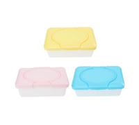 Hemobllo Lot De 3 Boîtes à Lingettes Pour Bébé En Pp, Organisateur Compact Couvercle, Étui Étanche Portable, Pour Sorties Et Rangement Pratique