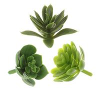 Hemobllo Lot de 3 Brindilles Succulentes Artificielles Réalistes Décoration Intérieure en Pot Vert Naturel pour Maison Bureau Salon Ornement Plante Grasse Simulée Boutures Succulentes
