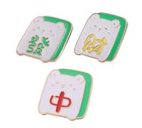 Hemobllo Lot de 3 Broches Mahjong en Alliage, Épingle à Caractère Chinois, Ornement Vintage pour Vestes, Chapeaux et Costumes - Accessoires Mode Féminins et Masculins, Idée Présent