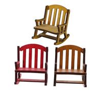 Hemobllo Lot de 3 Chaises Berçantes Miniatures en Bois Accessoires de Meubles Miniatures pour Maison de Poupée Décoration de Jardin Féerique et Loisirs Créatifs