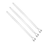 Hemobllo Lot de 3 Colliers Pendentifs Casque en Alliage de Titane Couleur Argentée Chaîne de Clavicule Simple pour Couple Collier d'Amateur de Musique Bijou Léger Occasions Spéciales