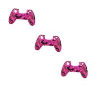 Hemobllo Lot De 3 Coques De En Silicone Pour 4 Manettes Motif Camouflage Rose Non Intrusives Avec Poignée Robuste