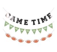 Hemobllo Lot de 3 Fanions de Rugby en Papier Coloré pour Décoration Fête Anniversaire Football Américain Bannière Murale Thème Sportif Accessoires pour Événement Sportif ou Fête Garçon