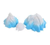 Hemobllo Lot De 3 Figurines Miniatures Igloos Et Icebergs, Décor Arctique pour Micro-Paysage, Modèle en PVC 11,5g, Décorations De Gâteau Maison De Glace Et Jouets D’Hiver