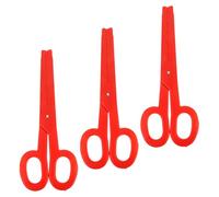 Hemobllo Lot de 3 Grands Ciseaux en Plastique Rouge, Accessoires de Costume Clown pour Halloween, Décorations de Scène et Fêtes Déguisées, Ciseaux de Photomaton pour Spectacles et Cosplay