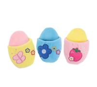Hemobllo Lot de 3 Jouets à Mâcher pour Chiens Petits de Pantoufles Colorées en Coton Doux Couineur Intégré Interactif pour Chiots et Activités Ludiques Quotidiennes
