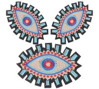 Hemobllo Lot de 3 Patchs Thermocollants en Fer 65X45 CM Motif Œil Extraterrestre Patchs de Manteau Résistants à L’Usure pour Vêtements Paquet et Chapeaux Cache-Œil le Mauvais Œil