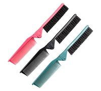 Hemobllo Lot de 3 Peignes Pliables Double Face en ABS Format Compact Portable Couleurs Vert Foncé Rose Foncé et Noir Peigne de Voyage Pratique pour Homme et Femme Coiffage Maison