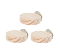 Hemobllo Lot De 3 Perchoirs en Bois pour Perroquet Tremplin Rond 9,5 Cm Conseil Naturel pour Cage D’Oiseaux Jouet D’équilibre pour Petits Oiseaux Et Perroquets