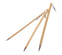 Hemobllo Lot de 3 Pinceaux de Calligraphie Chinoise Poils de Loup Mouton Manches Bambou Naturel Tailles Grosse Moyenne et Petite Pinceaux à Encre pour Écriture Peinture et Aquarelle