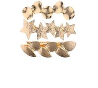 Hemobllo Lot de 3 Pinces à Cheveux Décoratives en Métal Doré Vintage, Forme Feuille et Étoile à Cinq Branches, Clips Légers pour Filles et Femmes, Accessoires Coiffure pour Cheveux Fins