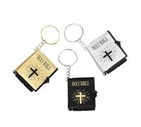Hemobllo Lot De 3 Porte-clés Bibliques Miniatures Jésus, 3 Couleurs, Symboles De Foi Chrétiens Pour Présents D’église, Décorations Spirituelles Et Usage Quotidien