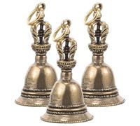 Hemobllo Lot de 3 Porte-Clés Cloches en Laiton Rétro Petites Clochettes Décoratives Vintage Pendentifs pour Décoration Paquet Colliers et Travaux Manuels Ornement Original et Léger