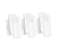 Hemobllo Lot De 3 Supports De Télécommande Magnétiques en Plastique Blanc pour Table Canapé Organiseur De Télécommande Support Mural pour Stylos