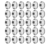 Hemobllo Lot de 30 Palettes Vides Rondes en Métal 26X5 MM pour Fards à Paupières et Blush Godets Rechargeables Palette de Maquillage DIY Portable Boîte de Rangement Cosmétique pour