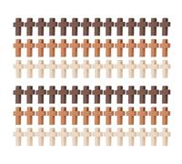 Hemobllo Lot de 300 Pendentifs Croix en Bois 22X15 MM Couleurs Ivoire Beige et Marron Foncé Breloques pour Création de Bijoux Catholiques Accessoires DIY pour Bracelets et Boucles