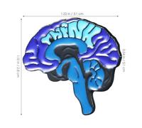 Hemobllo Lot de 4 Broches Cerveau Humain en Alliage Léger Épingles Émaillées Décoratives pour Vêtements Badges Fantaisie comme Accessoires Mode Originaux